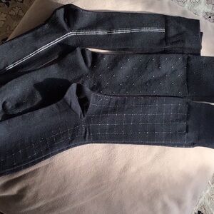 Black dress socks with Pattern 3 Pairs New